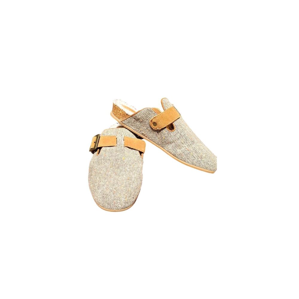 Zodiac Women’s Size 7.5 Sherpa Lined Clogs Tweed Buckle Mule Slippers